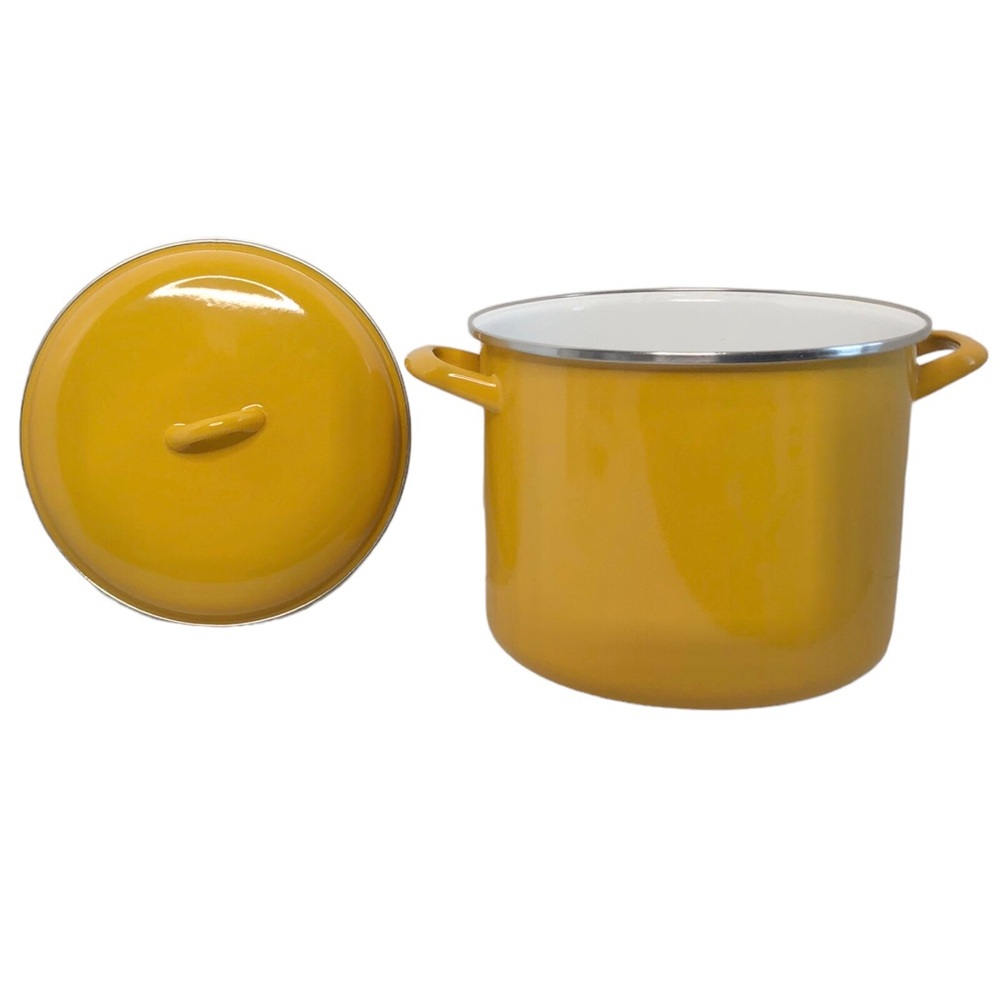 San Ignacio MCM Yellow 8qt Enamel Stock Pot